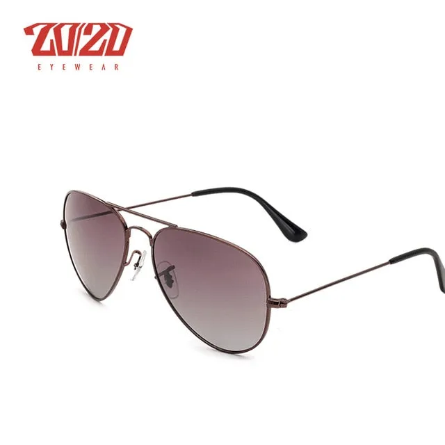 20/20 Unisex Full Rim Square Alloy Polarized 17019