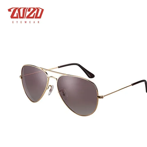 20/20 Unisex Full Rim Square Alloy Polarized 17019