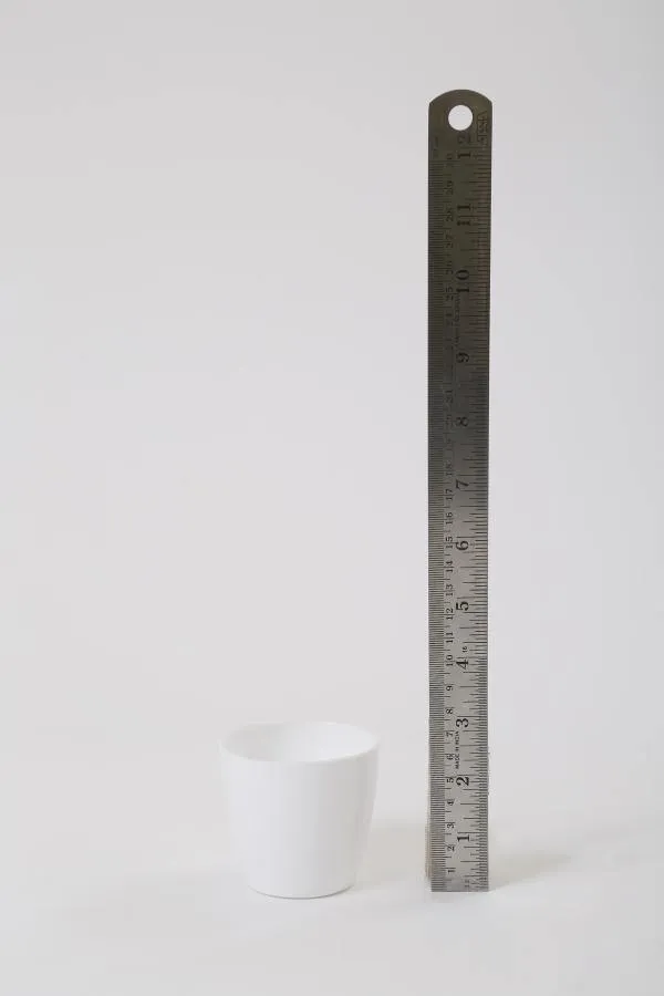 2.5 Inch White Singapore Pot (67mm)