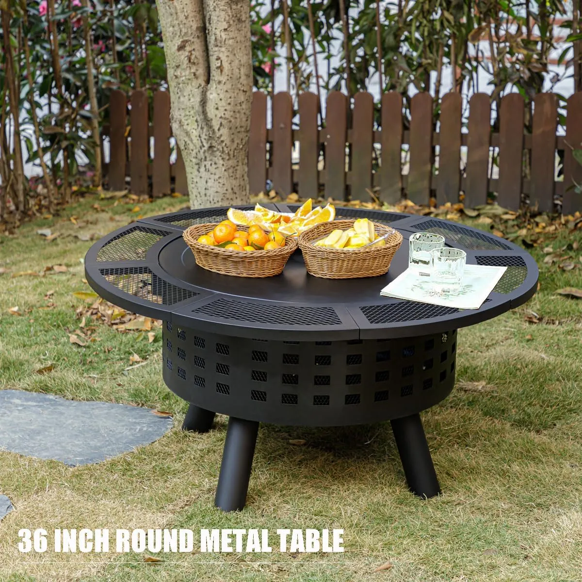 36 inch Outdoor Fire Pit with Grill