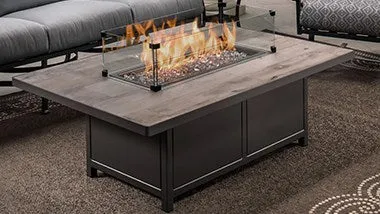 36"x58" Rectangle Elba Aluminum Fire Pit by Ow Lee