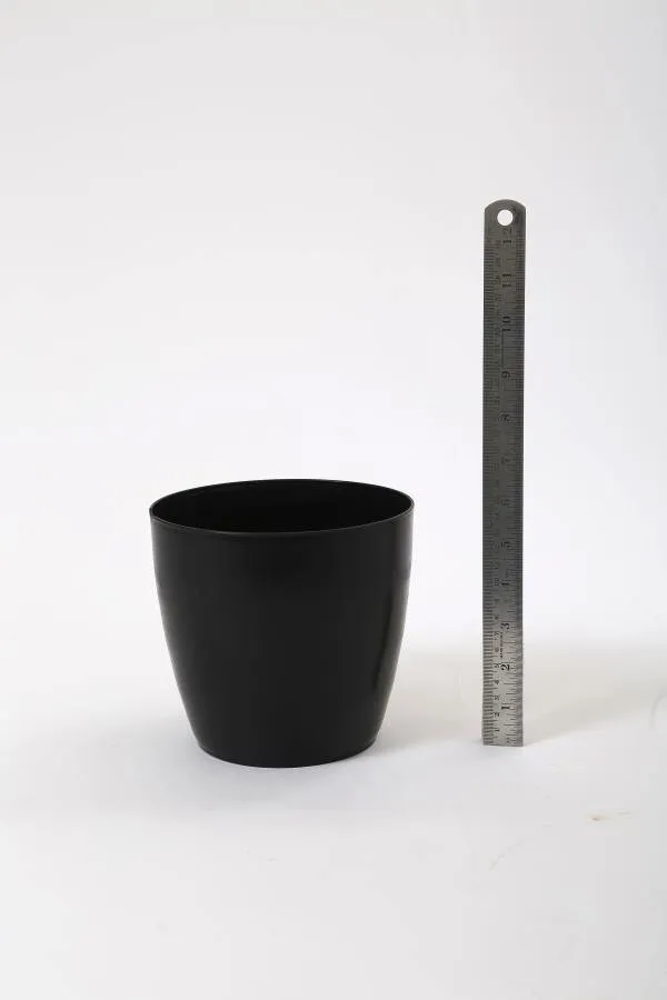 6 Inch Black Singapore Pot  (160mm)