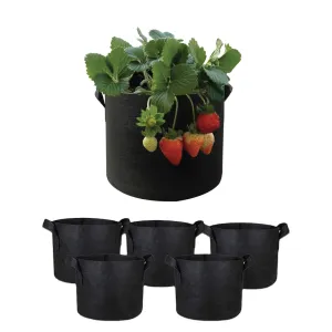 6 Pck 5 Gallon Fabric Flower Pots, Durable Breathable Planter