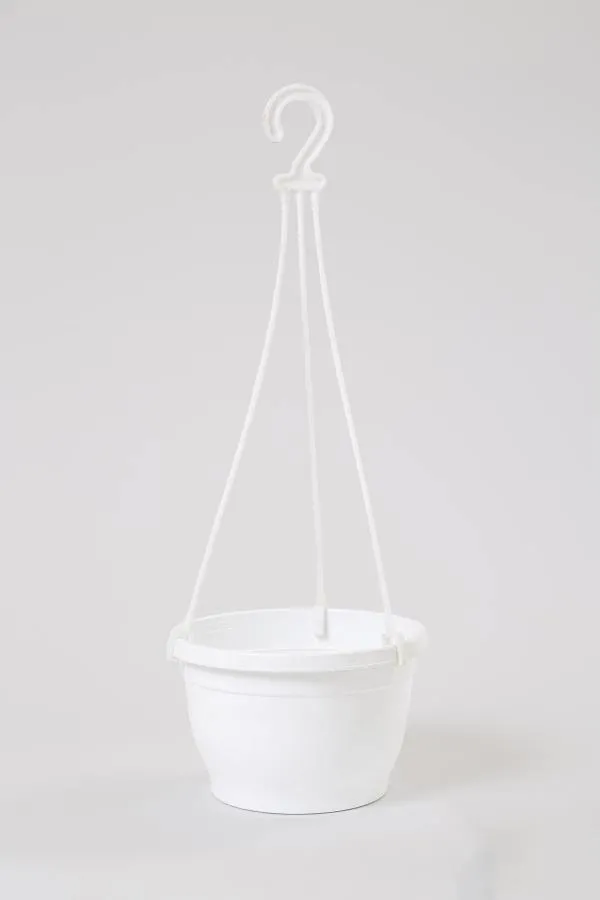 7 Inch Hanging Pot White