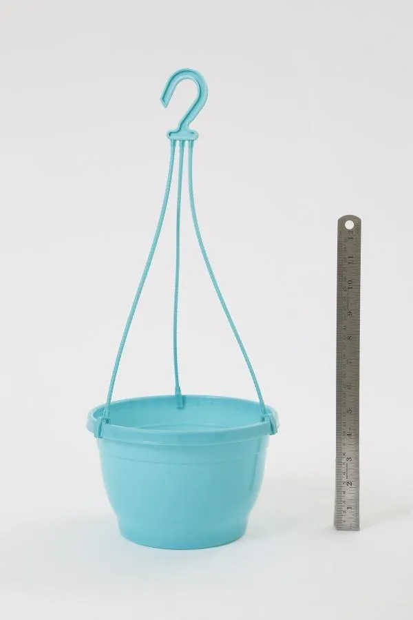 8 Inch Hanging Pot Turq