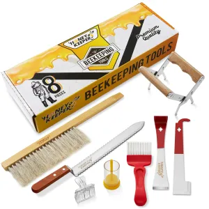 8-Piece Beekeeping Tool Kit, Essential Starter Supplies for Beekeepers