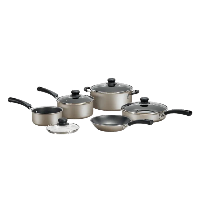 9-Piece Non-Stick Cookware Set, Champagne