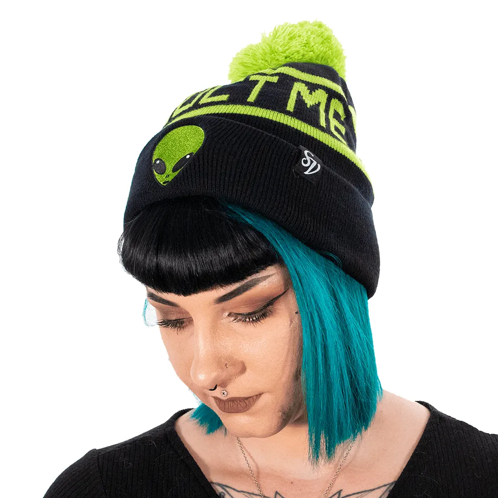 Abduct Me Alien Pom Pom Beanie