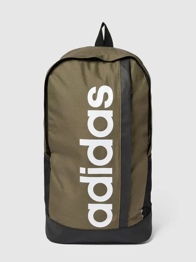 adidas Originals Label Print Backpack, Olive Green