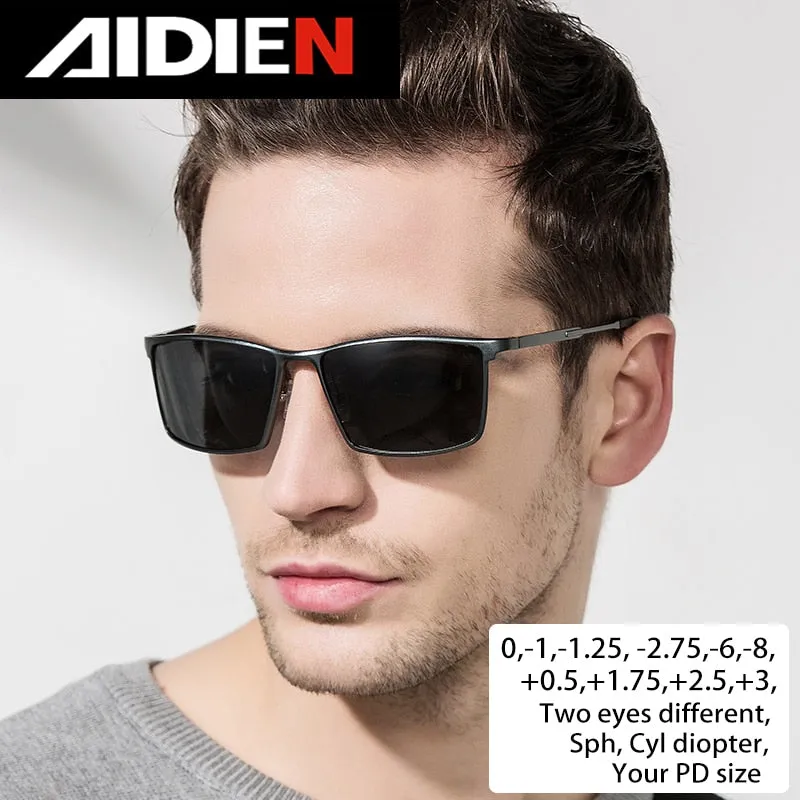 Aidien Unisex Full Rim Aluminum Magnesium Square Reading Glasses Sunglasses B8676