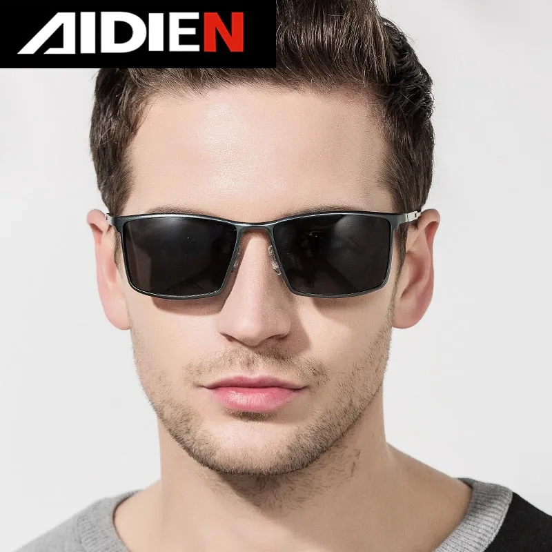 Aidien Unisex Full Rim Aluminum Magnesium Square Reading Glasses Sunglasses B8676