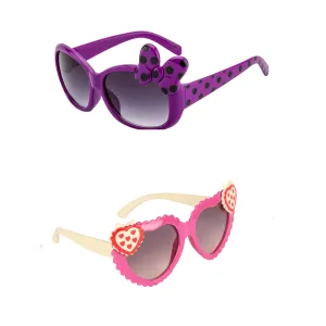 Amour UV Protected Combo for Kids 3 to 8 Years Sunglasses - Pack of 2 Violet Pink