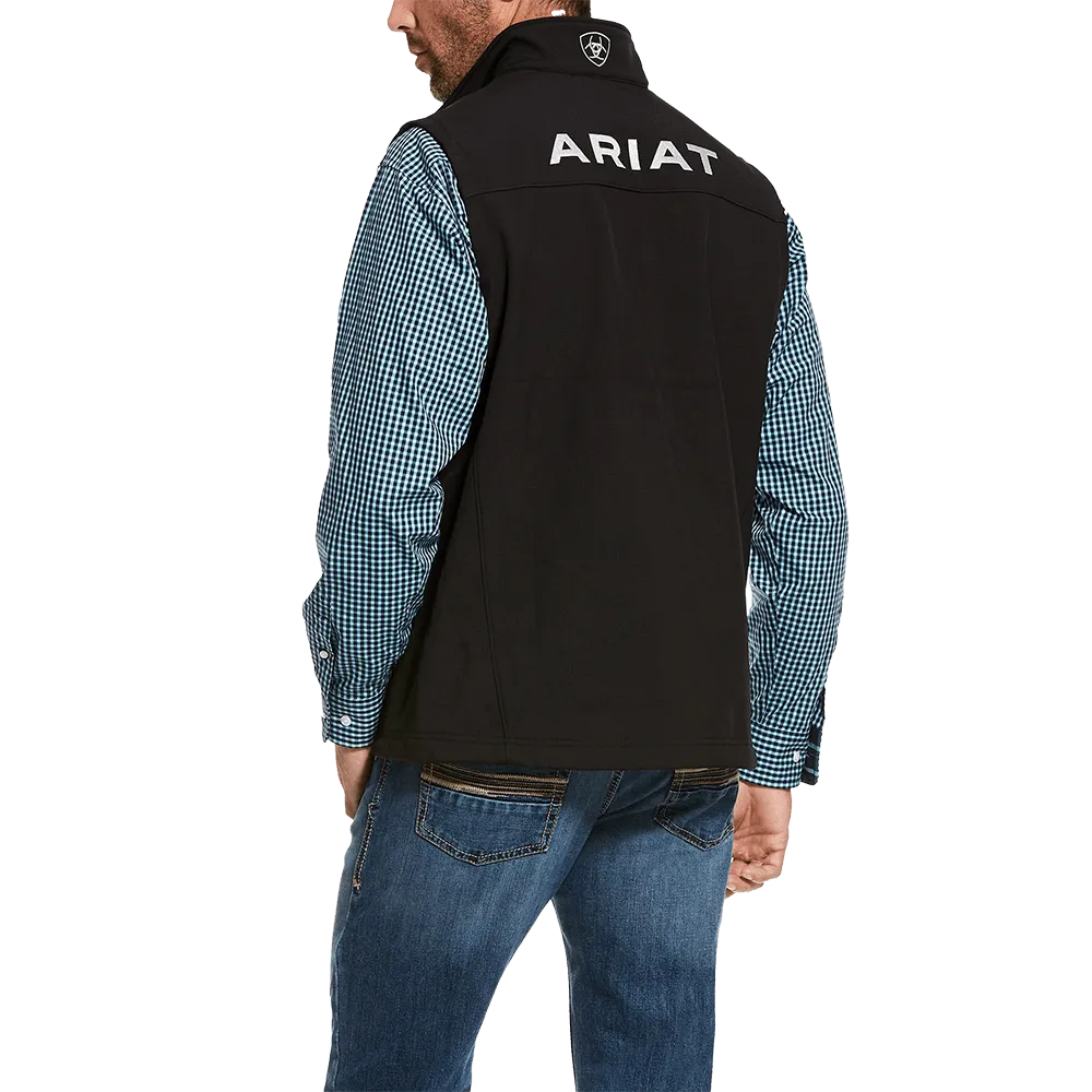 Ariat Men's Logo 2.0 Black Stretch Softshell Vest