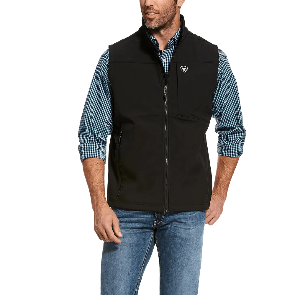 Ariat Men's Logo 2.0 Black Stretch Softshell Vest