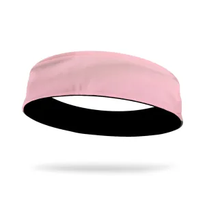 Baby Pink and Black Wicking Reversible Headband