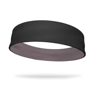 Black and Gray Wicking Reversible Headband