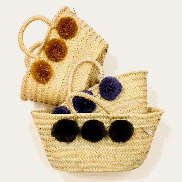 Bohemia Design Mini Pom Pom Basket – Mustard