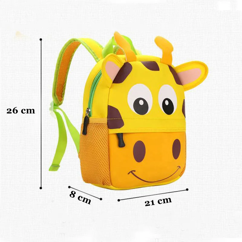 Brand Design Kids 3D Animal Kindergarten Cartoon Backpack