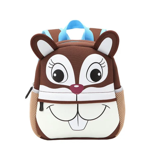 Brand Design Kids 3D Animal Kindergarten Cartoon Backpack