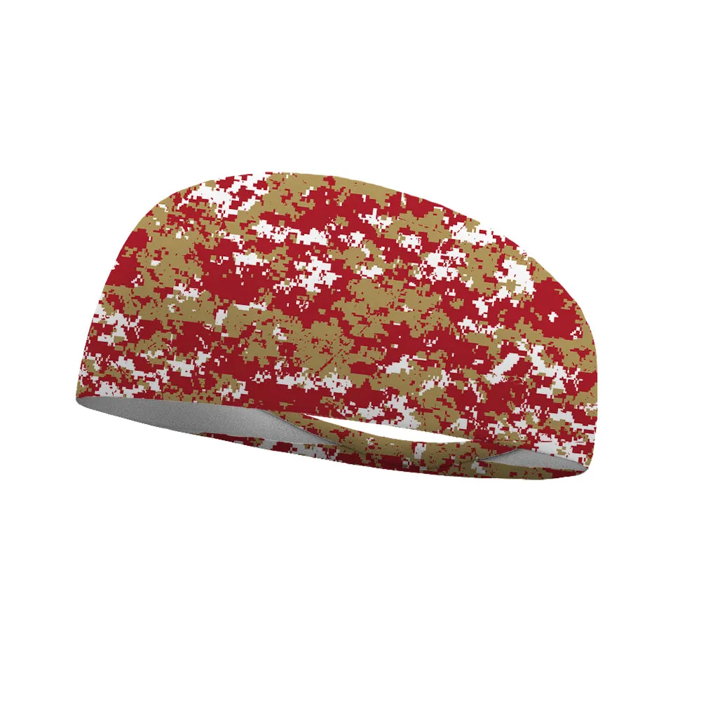 Camo Team Colors Collection Performance Wicking Headband (Multiple Colors To Choose From)