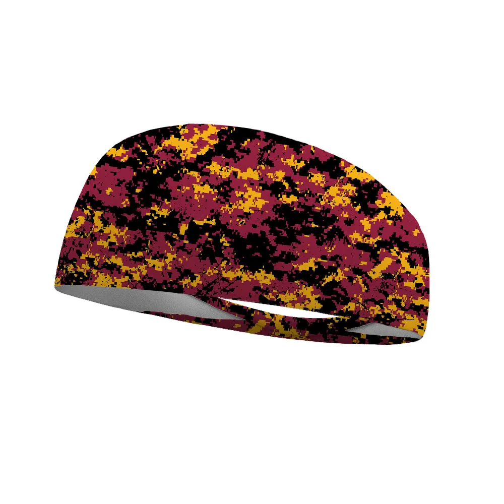 Camo Team Colors Collection Performance Wicking Headband (Multiple Colors To Choose From)