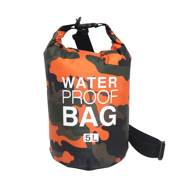 Camouflage Waterproof Dry Bag - various sizes & colors