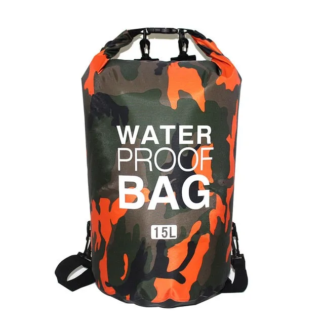 Camouflage Waterproof Dry Bag - various sizes & colors