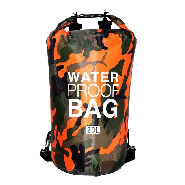 Camouflage Waterproof Dry Bag - various sizes & colors