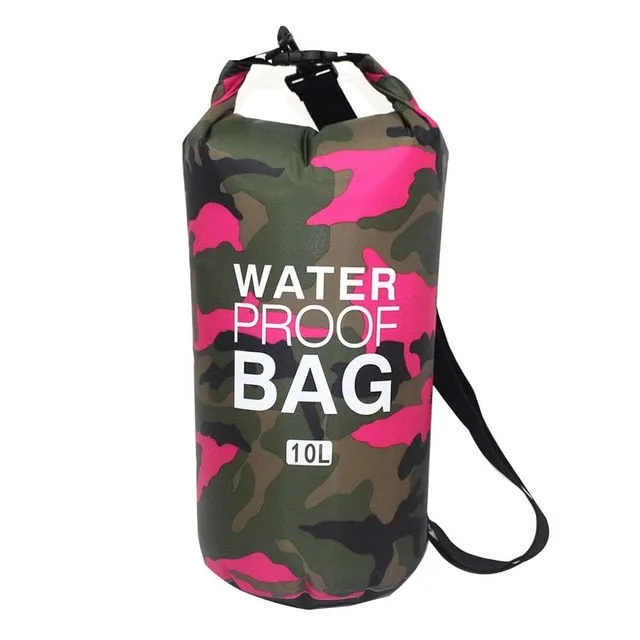 Camouflage Waterproof Dry Bag - various sizes & colors