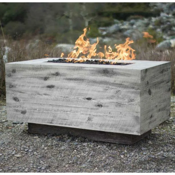 Catalina Wood Grain Fire Pit - 108"