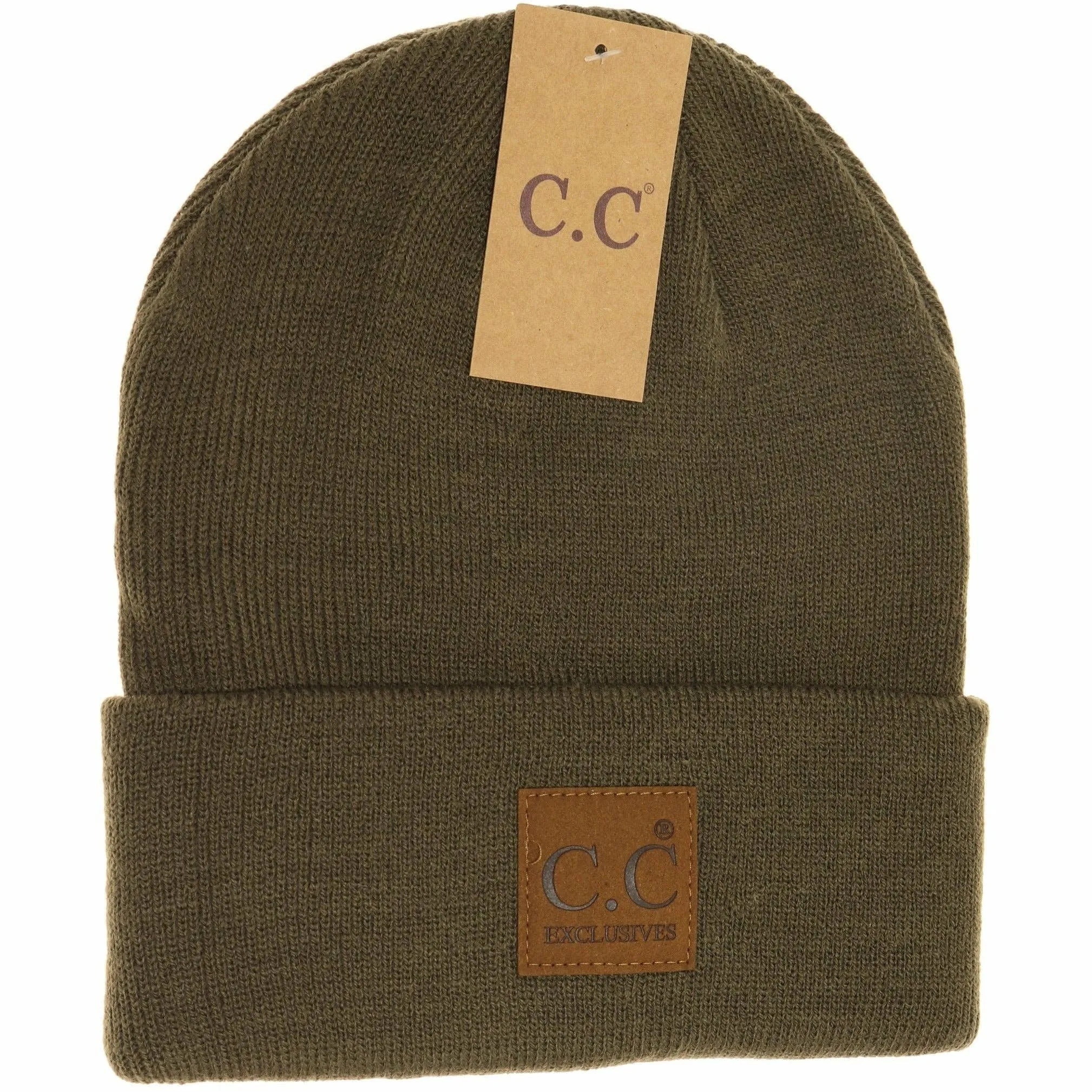 C.C Beanie - Unisex Classic Oversized Logo CC Beanie