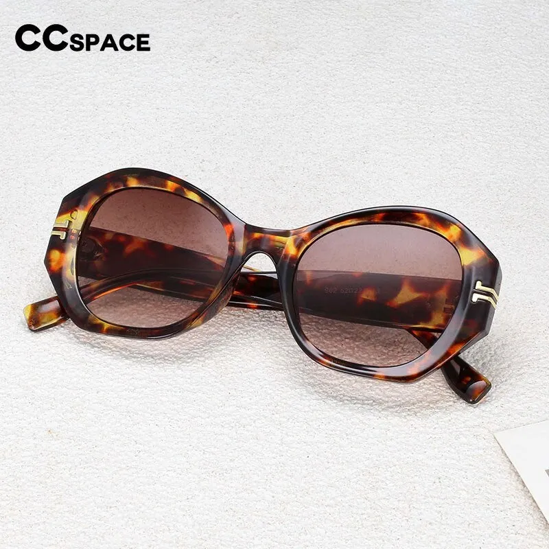 CCspace Women's Full Rim Oversized Square Oval Resin Sunglasses 54432