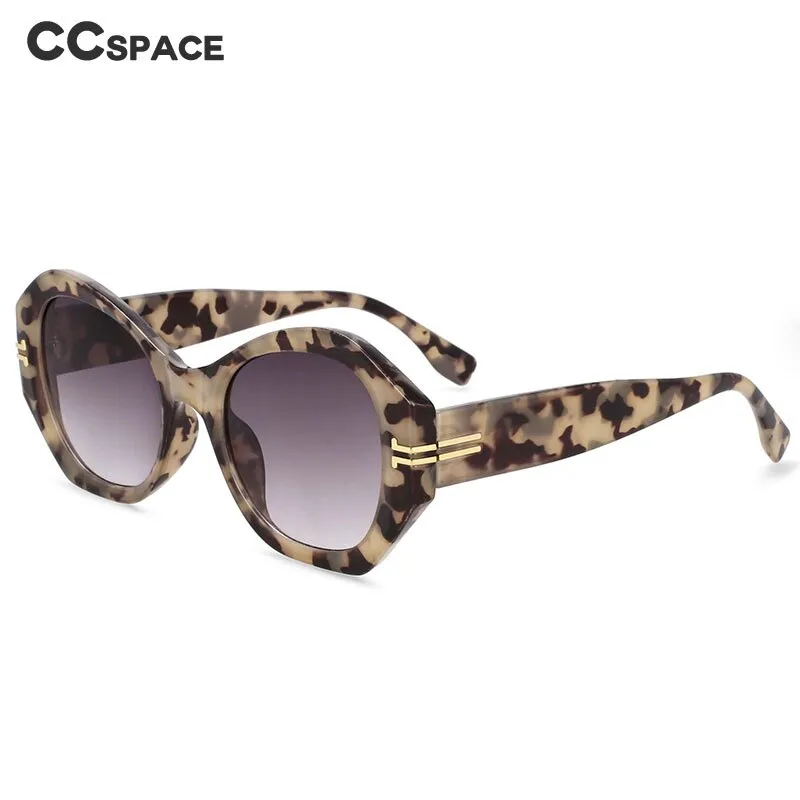 CCspace Women's Full Rim Oversized Square Oval Resin Sunglasses 54432