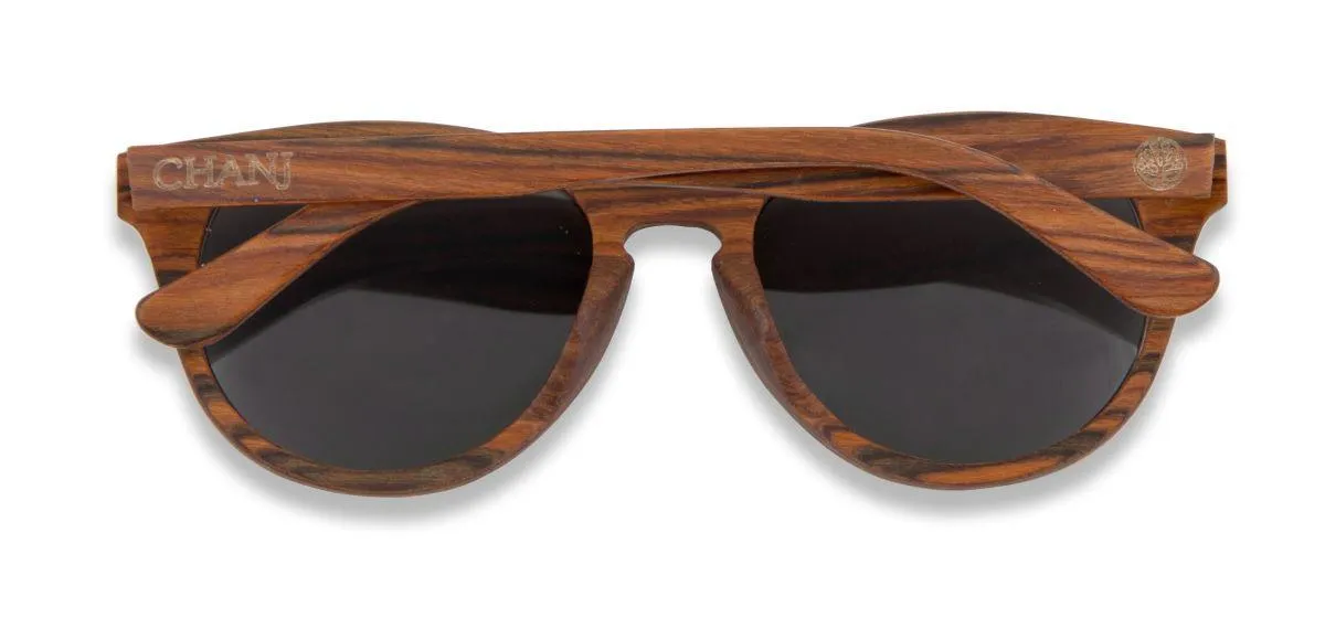 Chanj Sunglasses Byron Sustainable Sunglasses Handcrafted FSC Wood