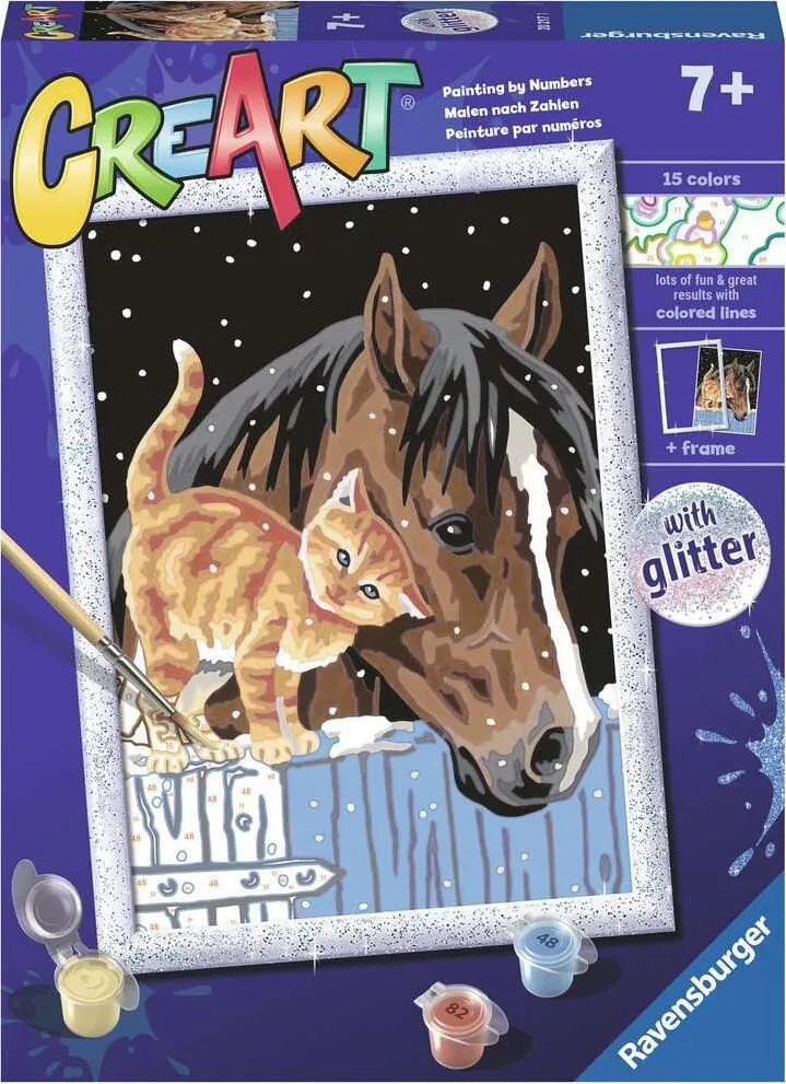 CreArt: Stable Friends with Glitter 7" x 10"