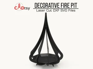 Decorative Fire Pit DXF / SVG - CNC Laser / Plasma Cut Files for Outdoor / Garden Patio