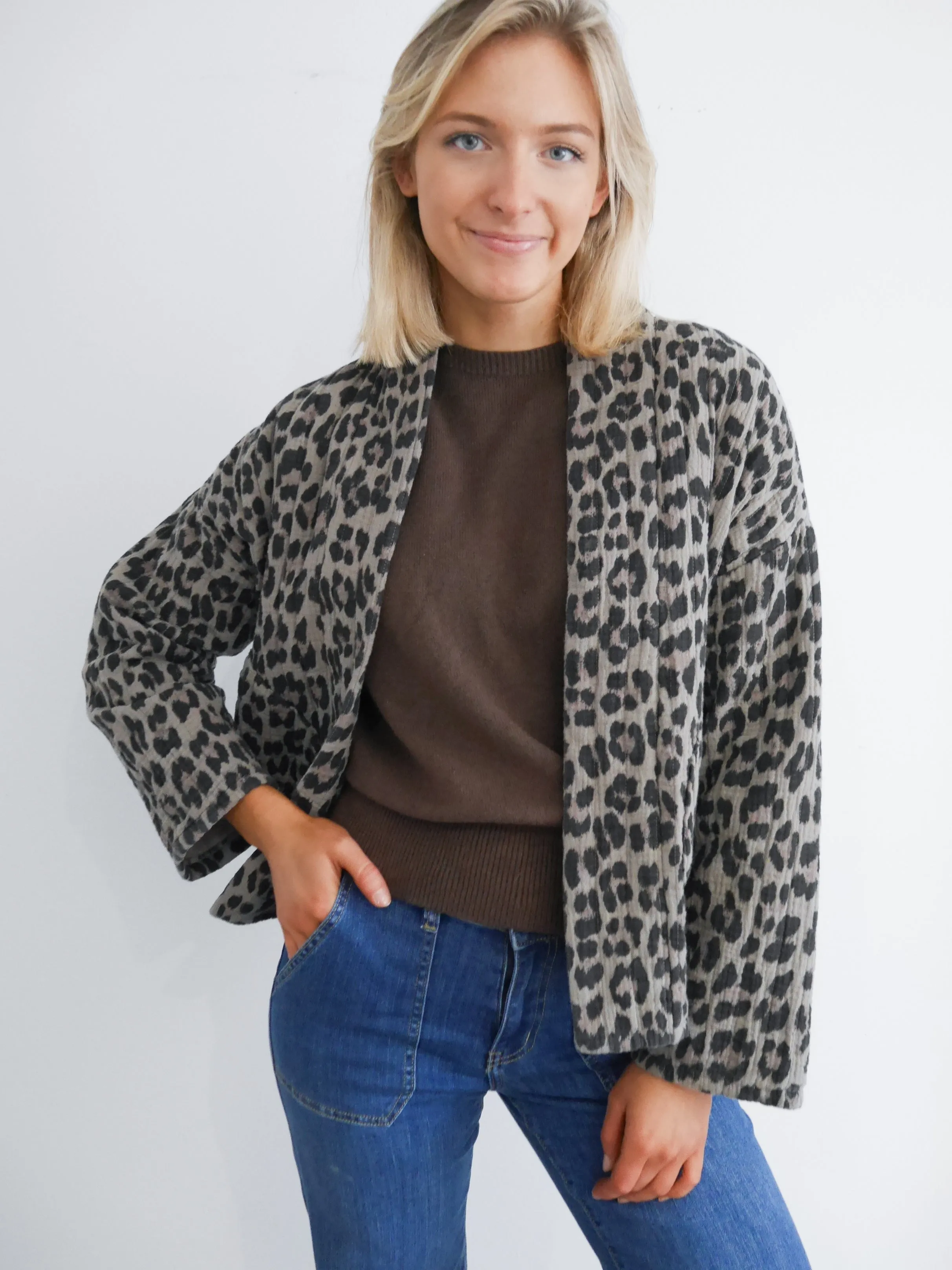 Emma Jacket Mocha Leopard