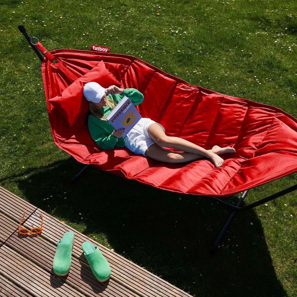 Fatboy Hammock Superb with Black Frame (Red)