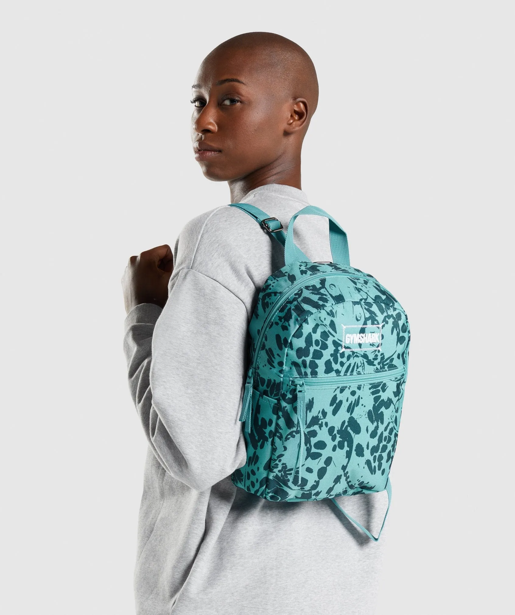 Gymshark Adapt Animal Graphic Mini Lifestyle BackPack - Teal Print