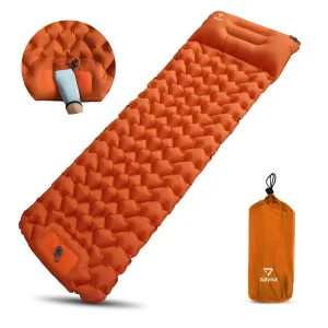 Inflating Sleeping Pad with Built-in Pump Orange/Grey