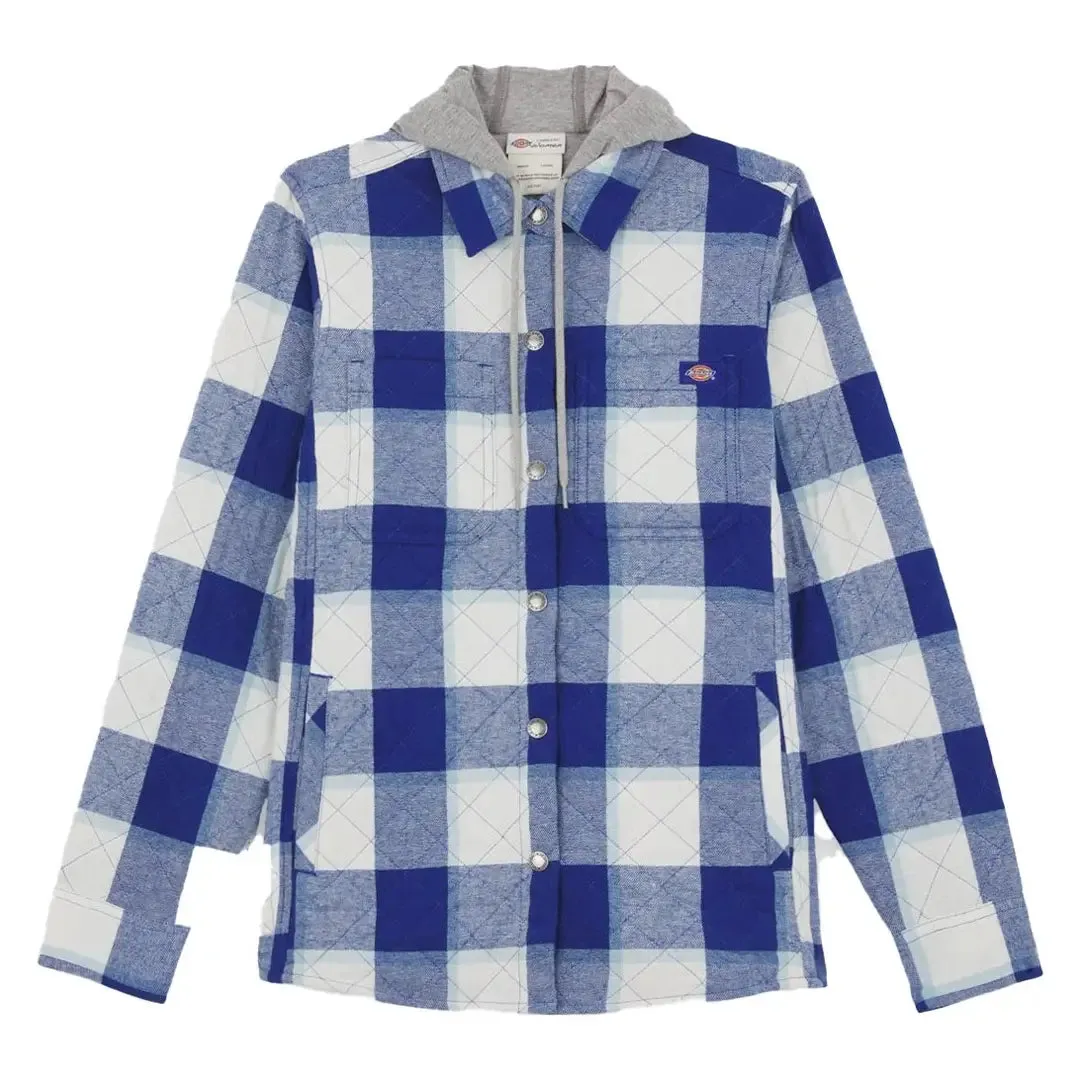 Ladies Flannel Shirt Jacket - Surf Blue by Dickies