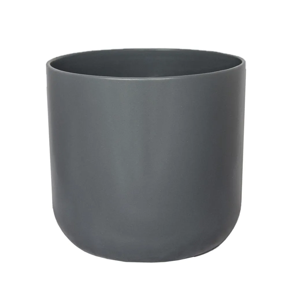 Lisbon Indoor Ceramic Charcoal 18.5cm Pot