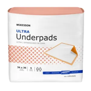 Mckesson Ultra XL Disposable Bed Chucks, Heavy Absorbent Pads 5/PK