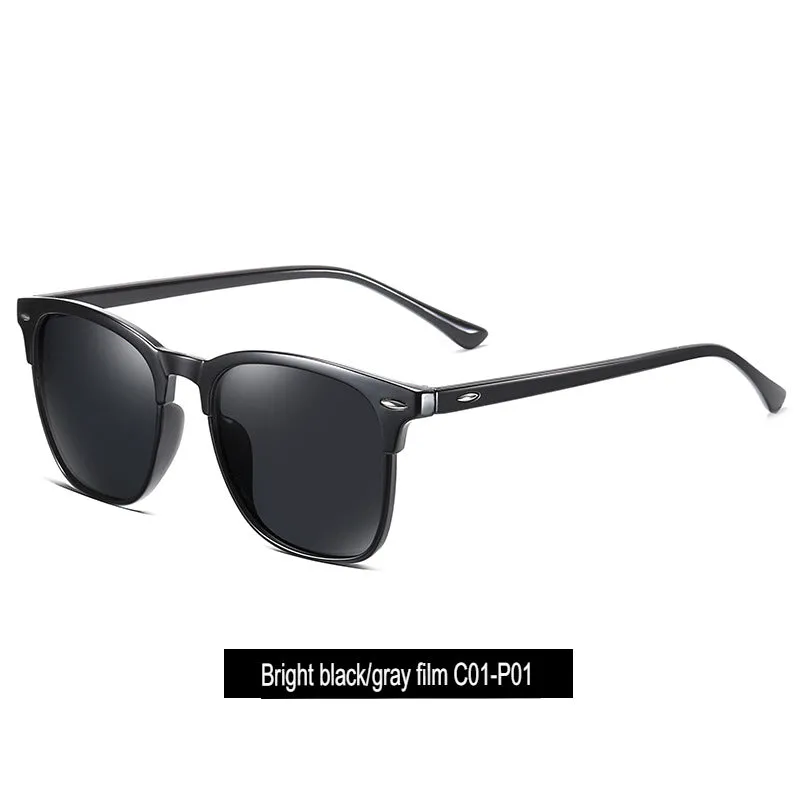 New polarized sunglasses, classic retro men's sunglasses.