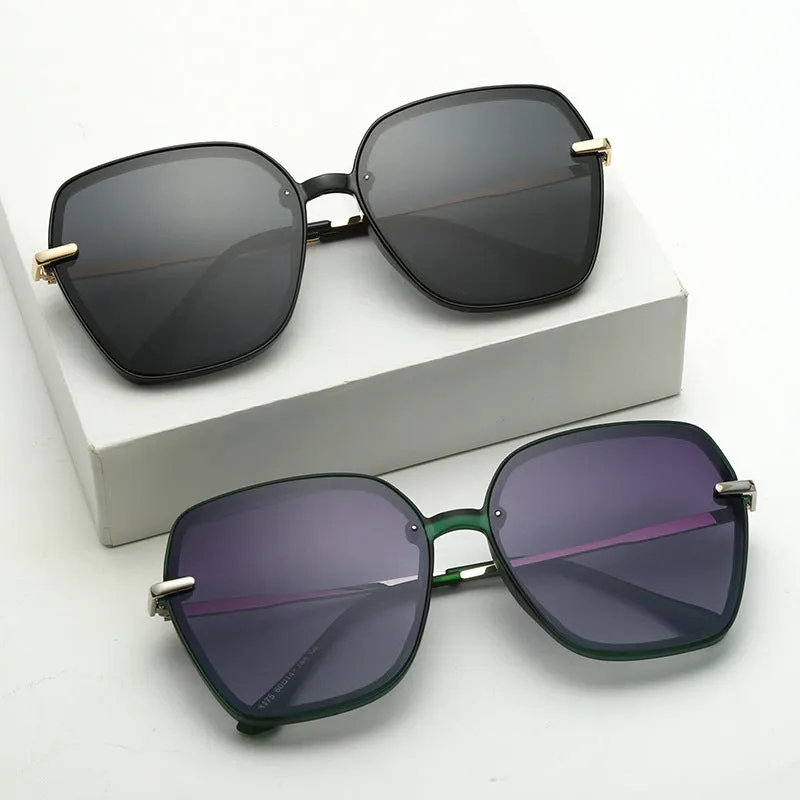 New women's polarized sunglasses fashion trend sunglasses ins retro large frame sunglasses