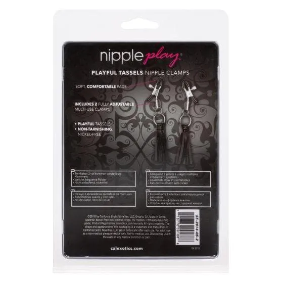 Nipple Play Playful Tassels Adjustable Nipple Clamp with Comfortable Pads