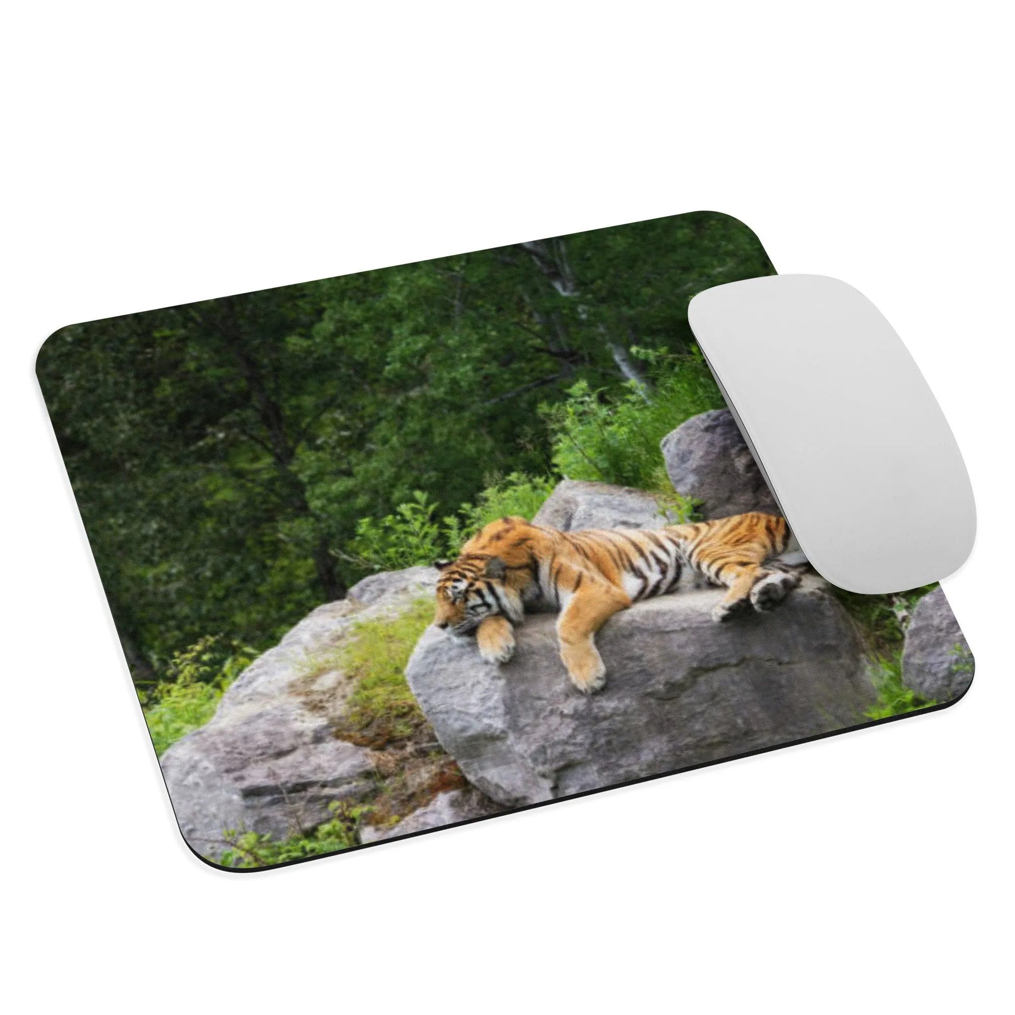 Padded Non-Slip Mousepad - Sleepy Tiger