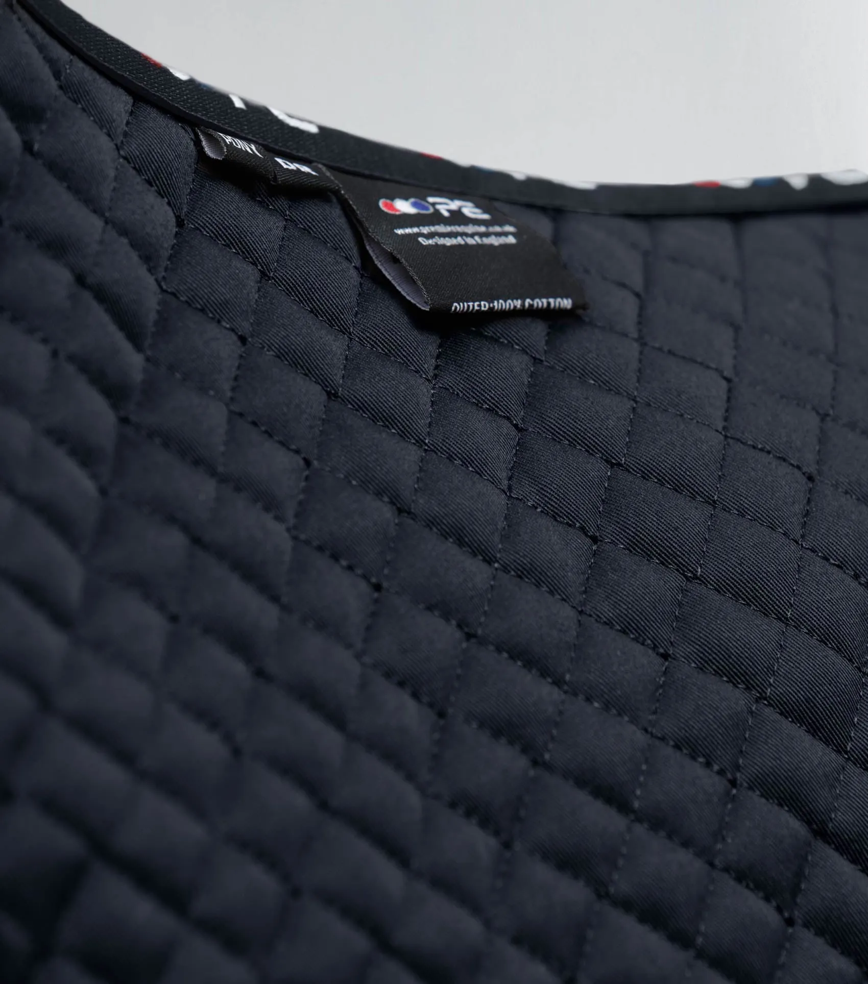 Pony Plain Cotton Dressage Square Navy