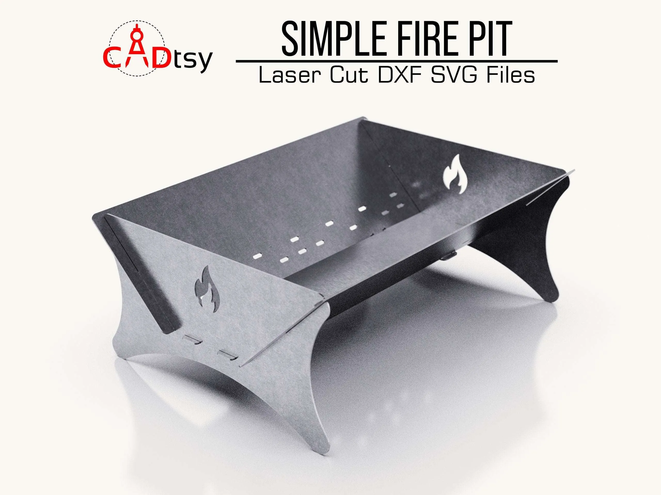 Portable Fire Pit DXF - CNC Laser / Plasma Cut Files, Outdoor Grill / Camping BBQ Stove