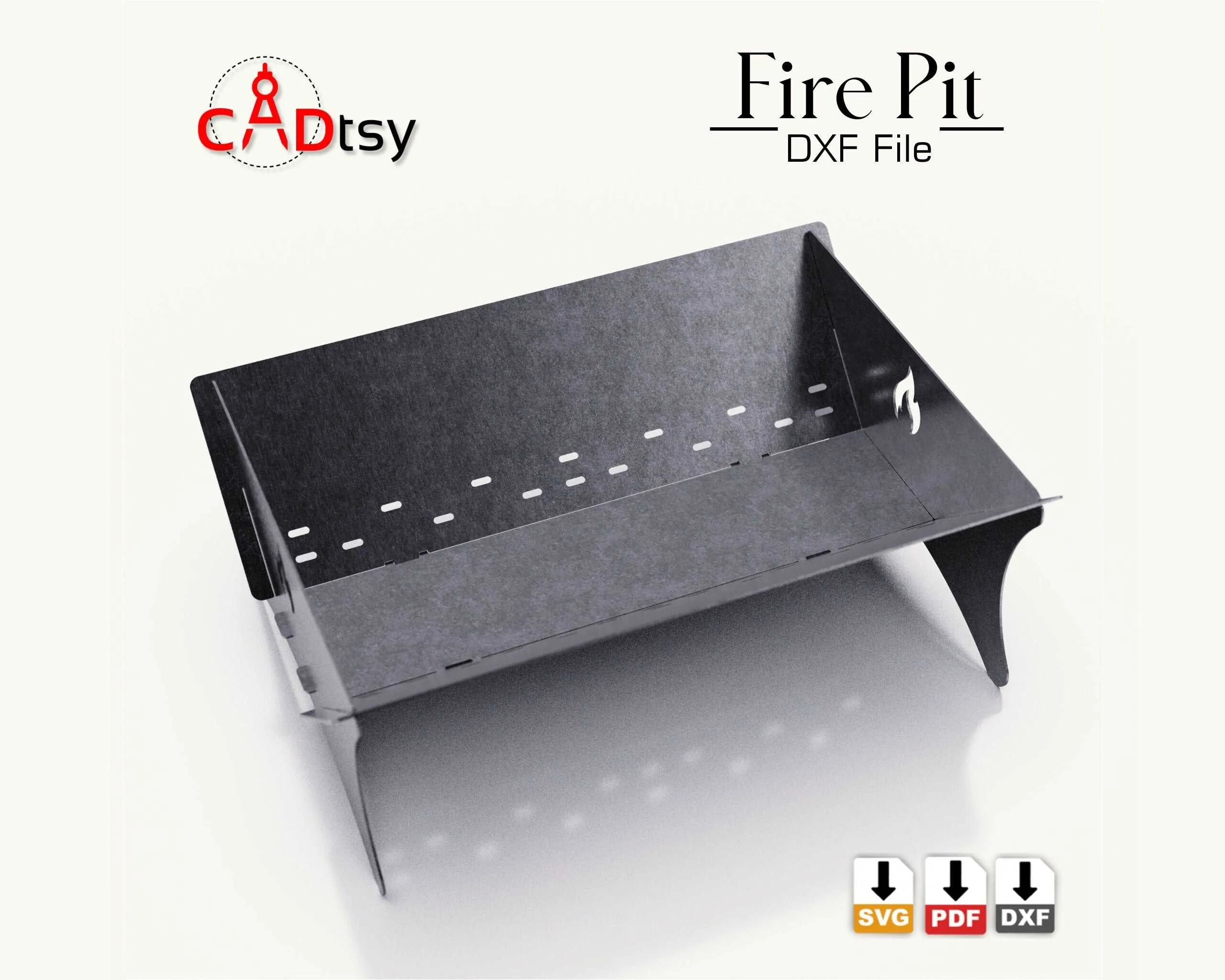 Portable Fire Pit DXF - CNC Laser / Plasma Cut Files, Outdoor Grill / Camping BBQ Stove